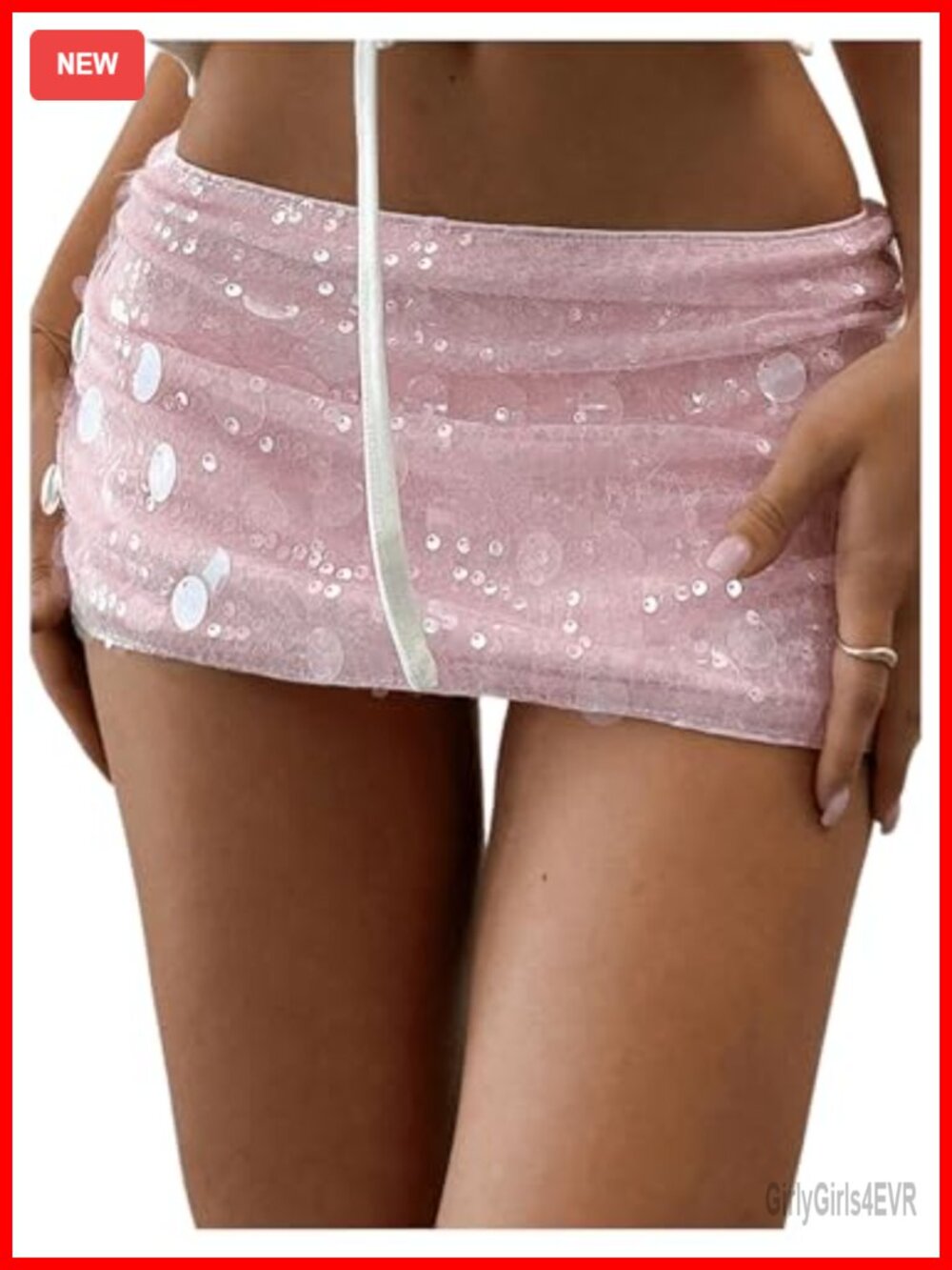 Women's Sequin Low Waist Mini Skorts Night Out Skirt Shorts